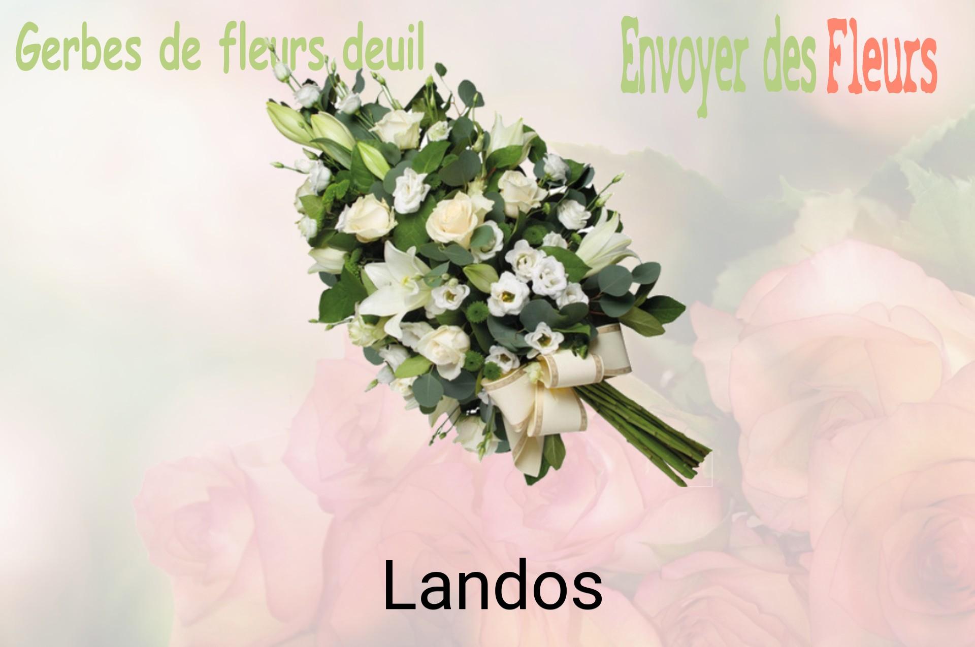 Gerbe de fleurs de deuil livrée à Landos